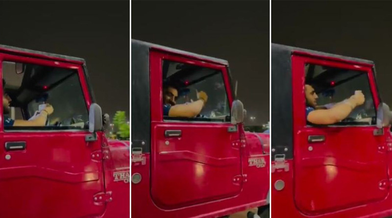 Viral Video of Noida man throwing cash while driving car | Sangbad Pratidin