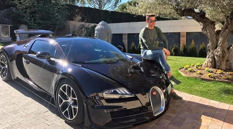 Christiano Ronaldo car met accident, crashed in Spain | Sangbad Pratidin