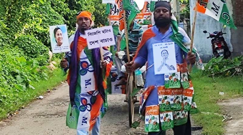 2 TMC worker of kakdwip started walking to join shahid diwas | Sangbad Pratidin