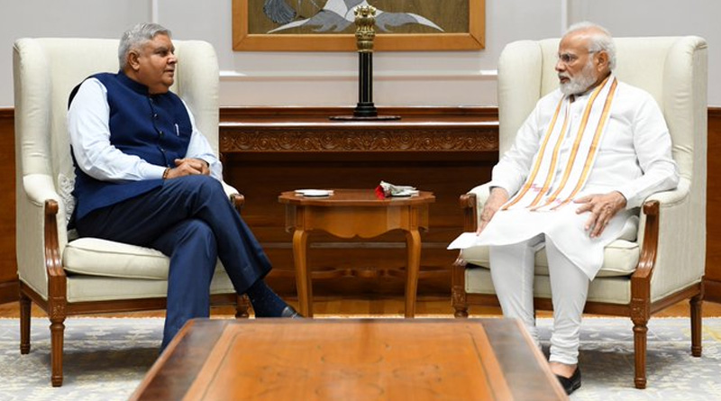 WB Governor Jagdeep Dhankhar meets with PM Modi at Delhi | Sangbad Pratidin