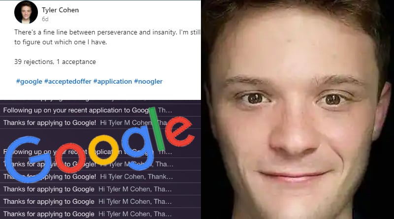 Viral Social Media post of a Man Gets Hired By Google After 39 Attempts | Sangbad Pratidin