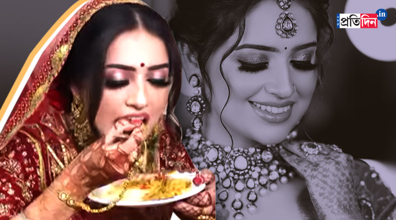 Groom is waiting, bride is busy eating Maggi in her wedding dress | Sangbad Pratidin