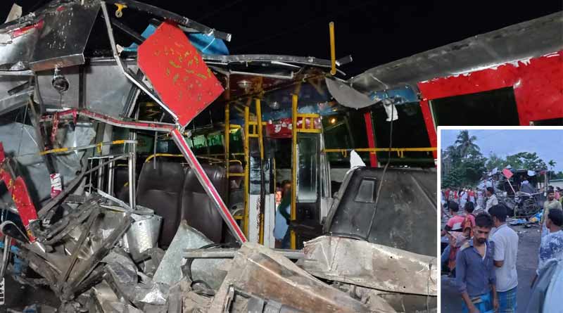 Three persons killed in a road accident in Howrah's Panchla । Sangbad Pratidin