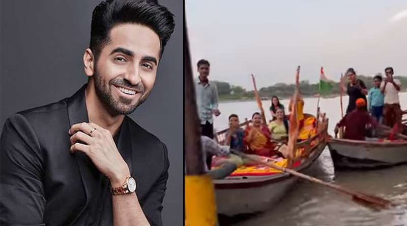 Bollywood actor Ayushmaan Khurrana's fan wants to jump inti river । Sangbad Pratidin