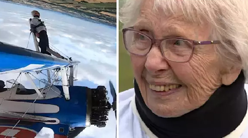 A 93-year-old woman from UK completes her fifth high-flying challenge | Sangbad Pratidin