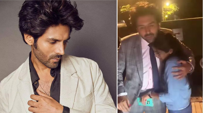 Kartik Aaryan sweetly comforts and hugs a crying fan | Sangbad Pratidin