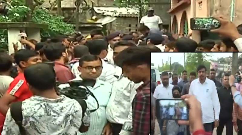 Minister Sujit Bose meets families of two students murdered in Baguiati । Sangbad Pratidin