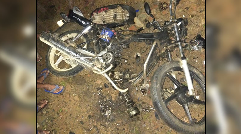 Dynamite installed in a bike in Birbhum, blasted while starting | Sangbad Pratidin