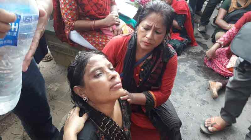 Tripura teachers staged protest, police forcefully restricted rally | Sangbad Pratidin