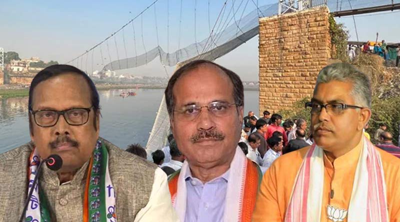 Political brawl started after Morbi bridge collapse, parties lash out at each other । Sangbad Pratidin