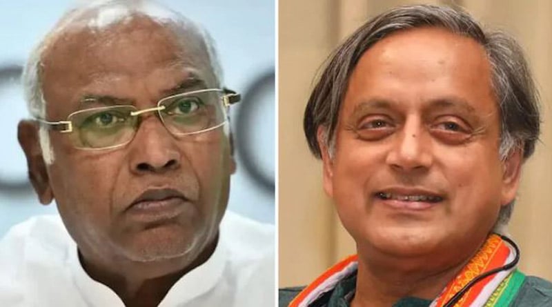 'We're brothers', Mallikarjun Kharge on Shashi Tharoor ahead of Congress prez poll। Sangbad Pratidin