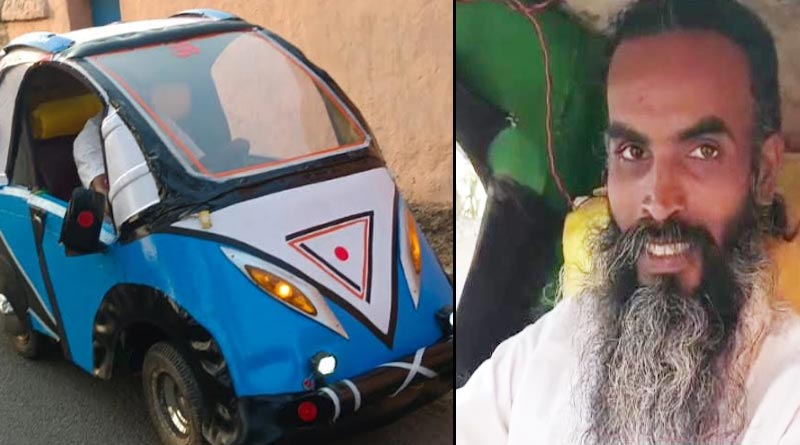 Nadia man makes a car by recycle things । Sangbad Pratidin