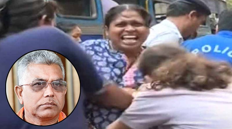 Police bites TET Aspirant, Dilip Ghosh lashed out at government । Sangbad Pratidin
