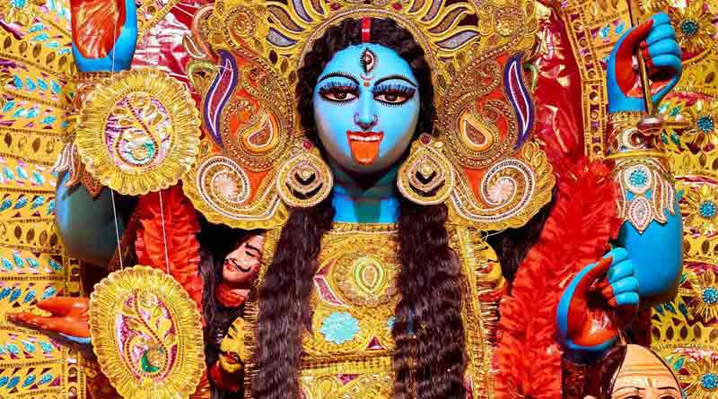 Fourteen hands Kali idol burn down in South Dinajpur's Hili । Sangbad Pratidin