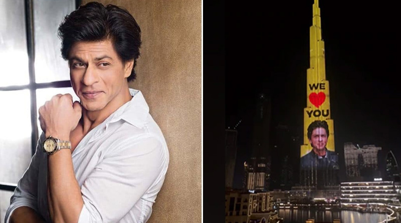 Burj Khalifa All Lit Up For Shah Rukh Khan's 57th Birthday | Sangbad Pratidin