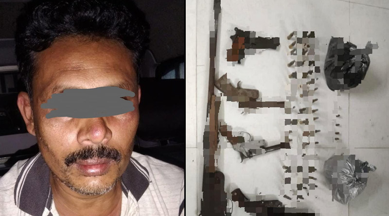 STF WB officers arrested Shasan TMC Leader, recovered illegal firearms and ammunitions | Sangbad Pratidin