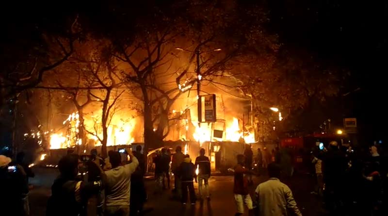 Massive fire broke out in Bhawanipur Swimming Club । Sangbad Pratidin