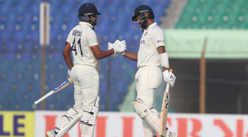 Cheteshwar Pujara missed century, Virat Kohli did not get run in the first day of first test । Sangbad Pratidin