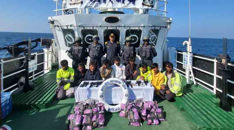 Pakistani Boat Carrying Drugs Worth Rs 300 Crore Seized Off Gujarat | Sangbad Pratidin