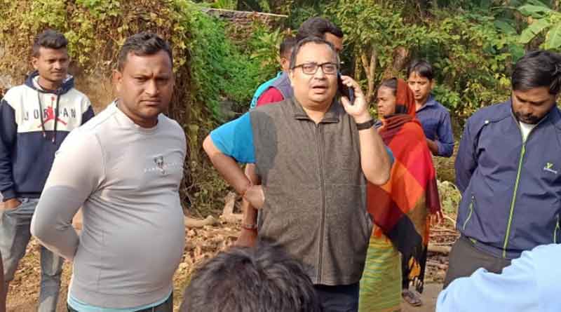 TMC leader Kunal Ghosh visits Haldia's two village । Sangbad Pratidin