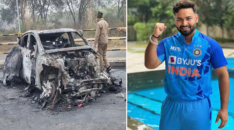 Rishabh Pant has sustained injuries after his car collided with the divider and caught fire, Here is the video | Sangbad Pratidin