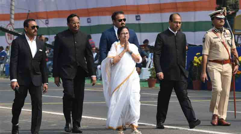 Mamata Banerjee attends Republic Day parade at Red Rode | Sangbad Pratidin
