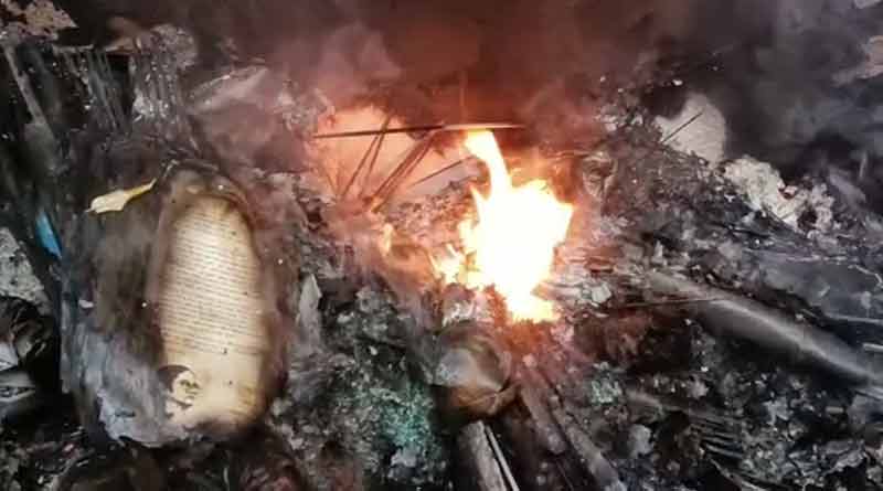 Massive fire broke out in Panskura's TMC party office । Sangbad Pratidin