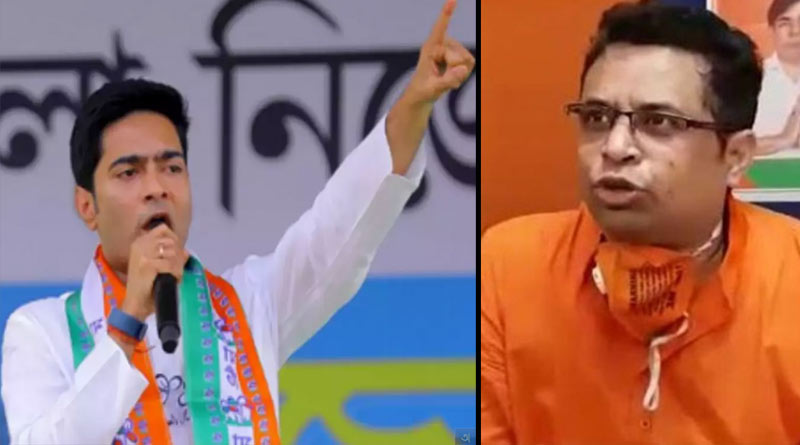 BJP leader Saumitra Khan threatens TMC MP Abhishek Banerjee । Sangbad Pratidin