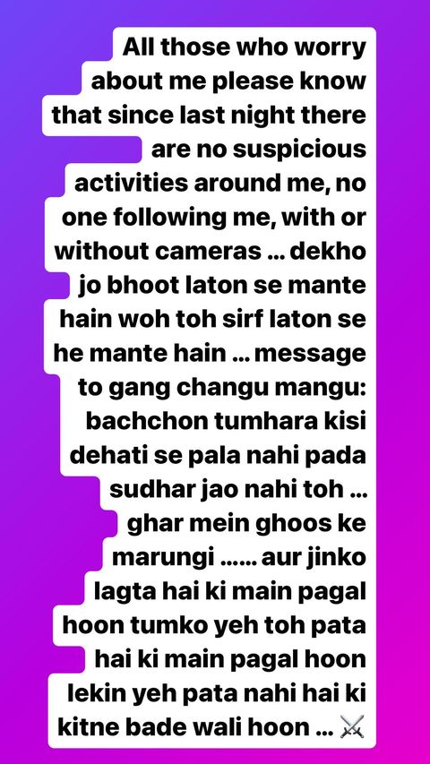 Kangana Insta story 1