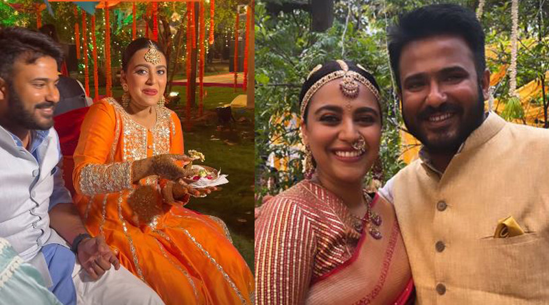Swara Bhasker stunned in an Anarkali at her mehendi function| Sangbad Pratidin