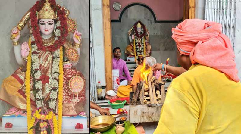 People gathered in Singur to pay tribute to Santoshi Mata । Sangbad Pratidin