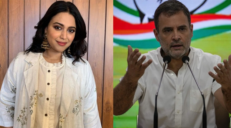 Actor Swara Bhaskar has voiced support for Congress leader Rahul Gandhi| Sangbad Pratidin