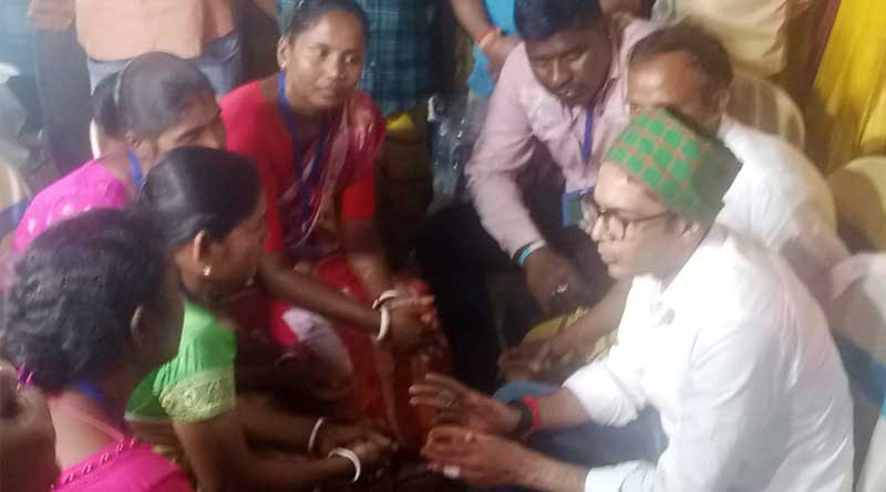 Abhishek Banerjee meets 3 womenwho punished for join bjp in Balurghat | Sangbad Pratidin