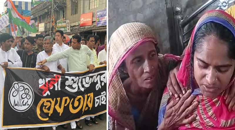 Relatives demands Suvendu Adhikari’s arrest after his convoy’s SUV allegedly kills man । Sangbad Pratidin