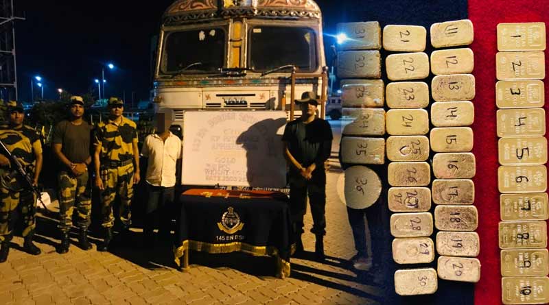 A driver arrested from petrapole border with huge amount of gold biscuit | Sangbad Pratidin