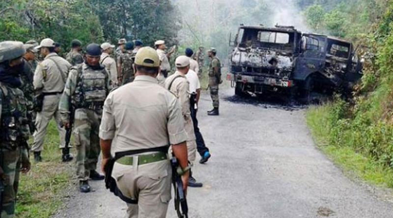 Pellet guns have been used to control a crowd in Manipur। Sangbad Pratidin