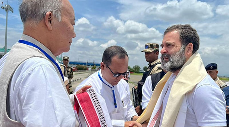 Rahul Gandhi convoy stopped at Manipur on the way to Churachandpur | Sangbad Pratidin