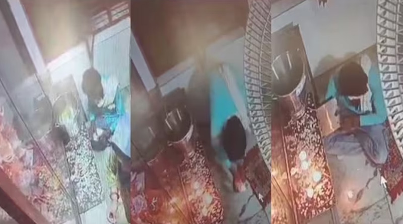 Thief recites Hanuman Chalisa, donates Rs 10 before stealing from a temple। Sangbad Pratidin