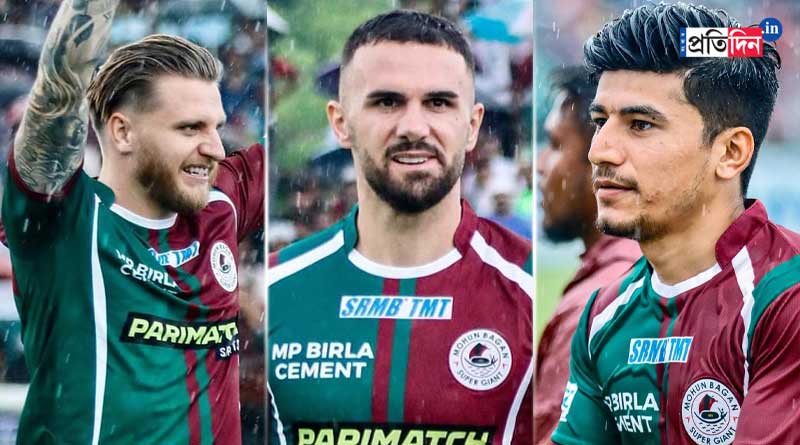 Jason Cummings, Armando Sadiku and Anirudh Thapa won the heart of Mohun Bagan supporters during half time । Sangbad Pratidin