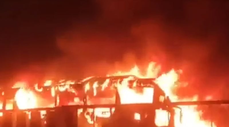 Passenger bus catches fire in Pakistan, 16 killed, 15 injured। Sangbad Pratidin