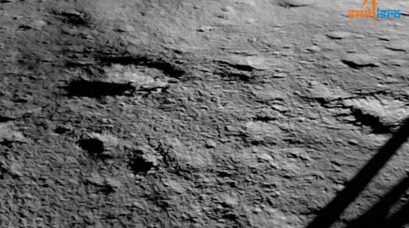 Vikram shares first image of moon surface | Sangbad Pratidin