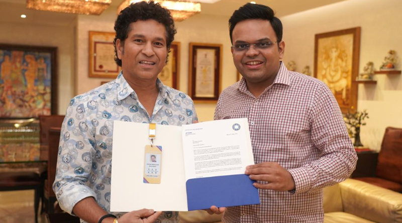 ICC ODI World Cup 2023: Sachin Tendulkar presented with golden ticket by BCCI secretary Jay Shah, picture goes viral। Sangbad Pratidin