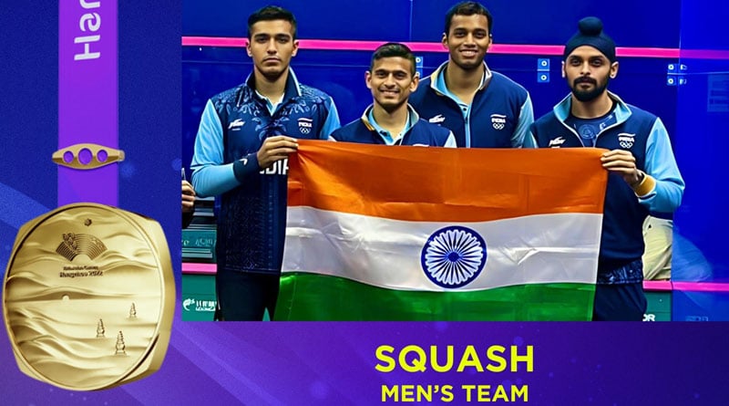 India clinches gold in squash in Asian Games 2023 । Sangbad Pratidin