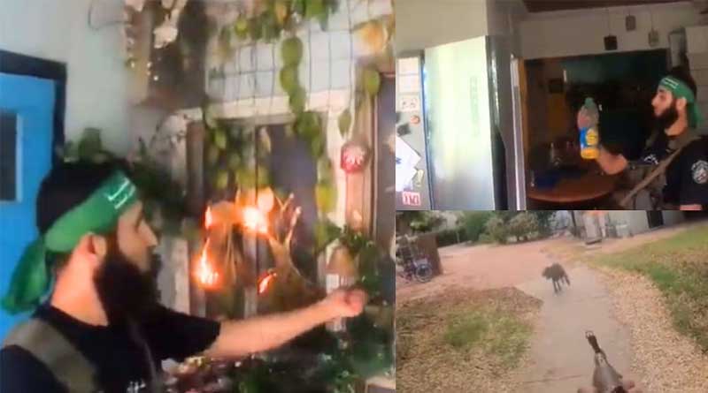 Hamas Terrorists Shoot Dog, Invade House To Set It On Fire; Bodycam Video Surfaces | Sangbad Pratidin