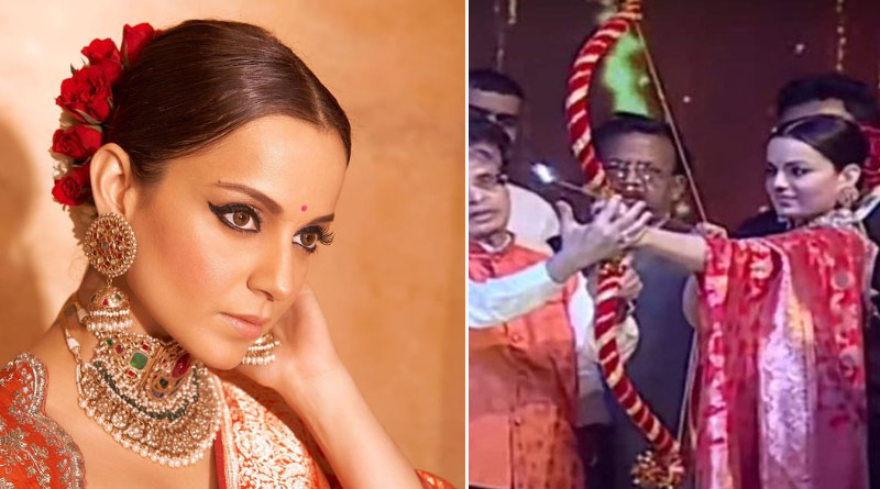 Kangana Ranaut FAILS To Shoot the Arrow at Ravan Effigy at Lav Kush Ramleela!