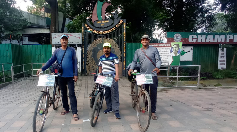 Three Mohun Bagan fans will cross 281 km on by cycle | Sangbad Pratidin