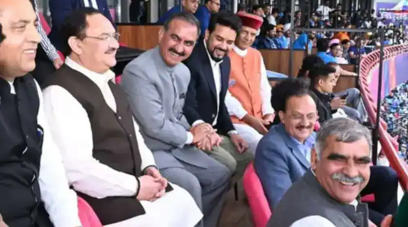 Anurag Thakur, JP Nadda and Congress CM enjoys India vs New Zealand ICC World Cup match together | Sangbad Pratidin