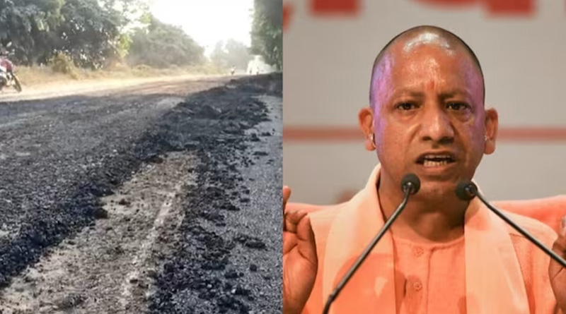 Aide of MLA allegedly damaged road after not getting money from contractor in Uttar Pradesh | Sangbad Pratidin