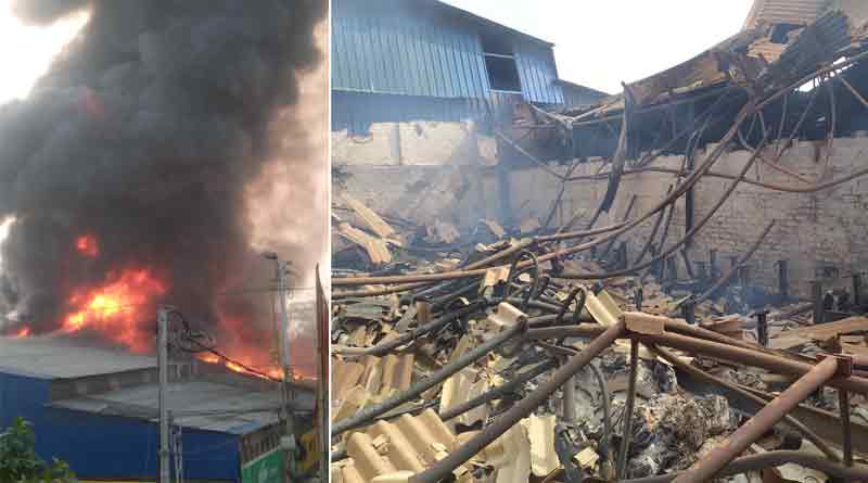 Massive fire breaks out at Howrah | Sangbad Pratidin