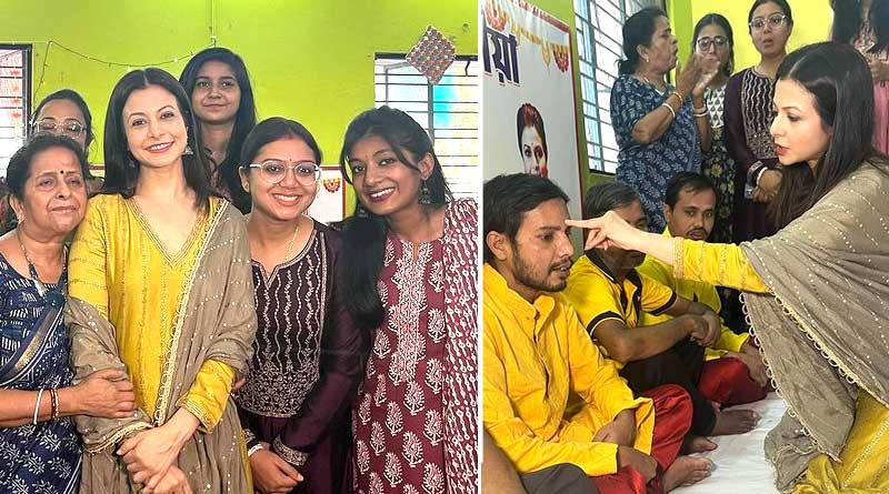 Koel Mallick celebrates Bhaiphota with her specially abled brothers | Sangbad Pratidin
